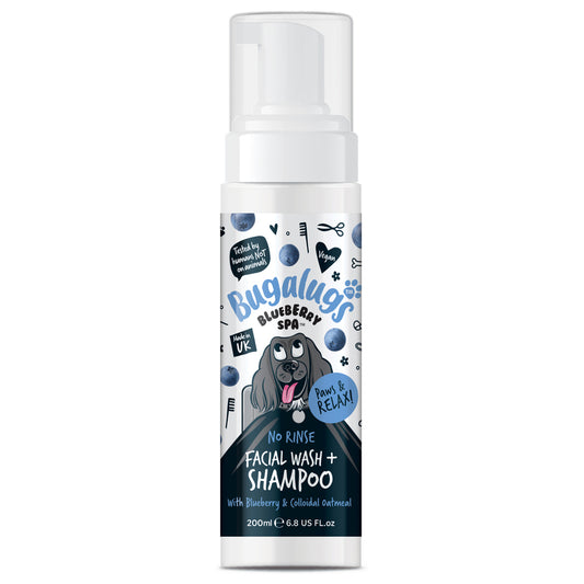 Bugalugs No Rinse Blueberry Spa Facial Wash Dog Shampoo