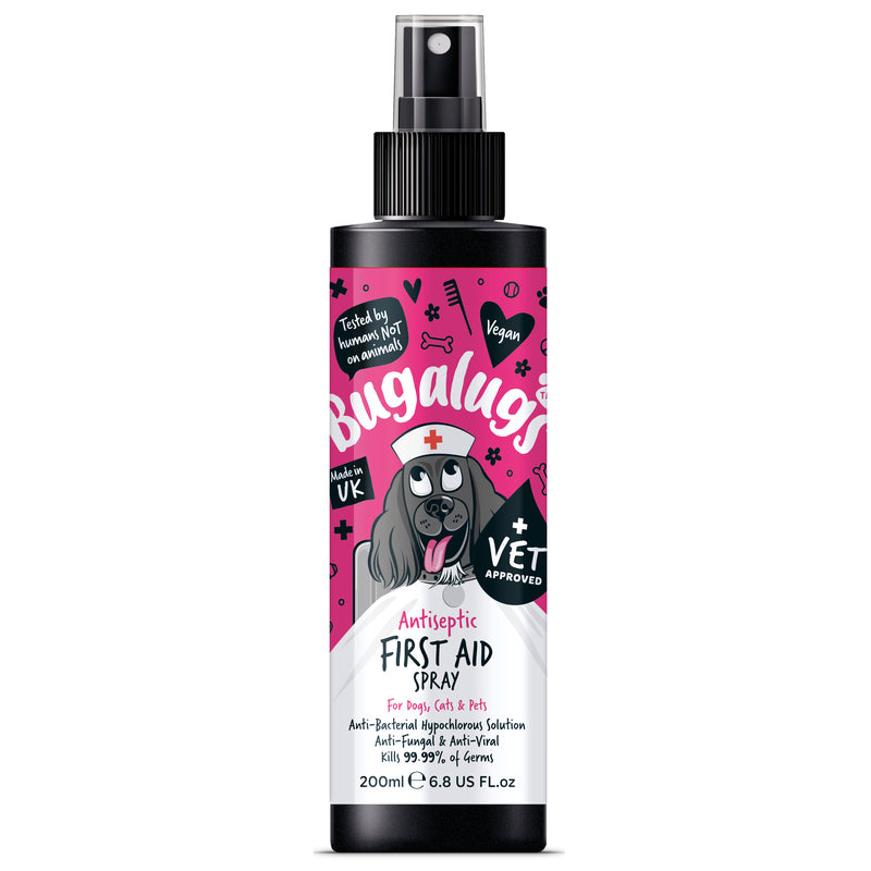 Bugalugs Antiseptic First Aid Spray for Dogs, Cats & Pets 200ml