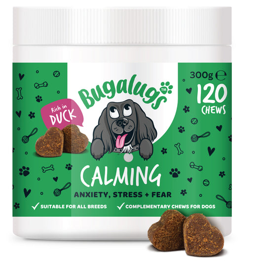 Bugalugs Calming Supplement 120 Chews for Dogs 300g
