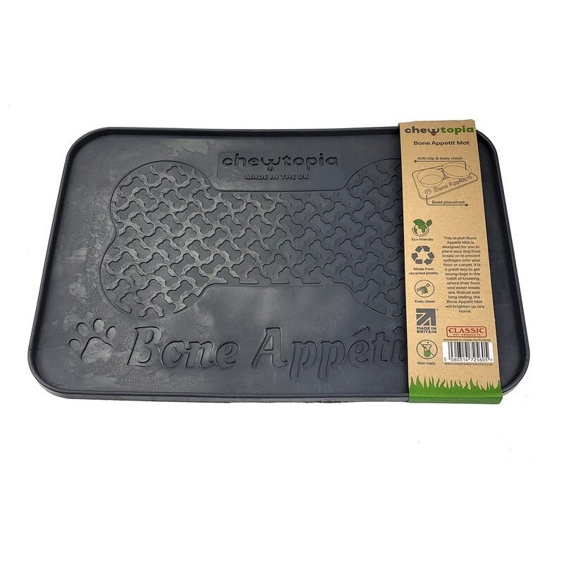 Classic Chewtopia Bone Appetit Mat Grey x 3