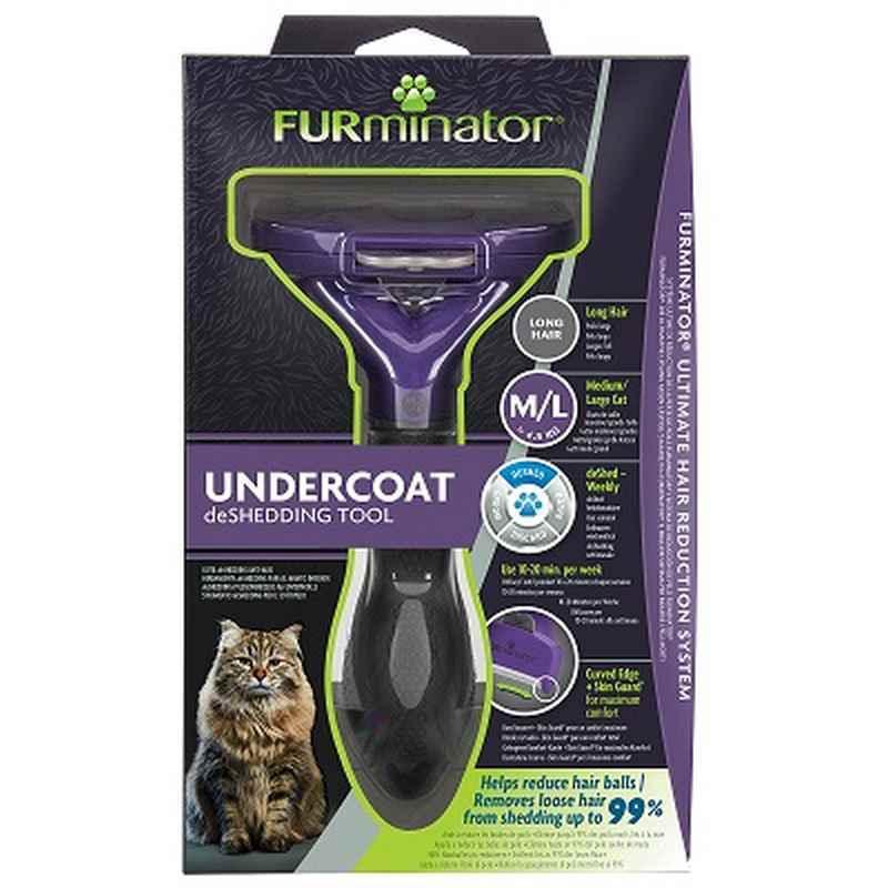 Furminator Long Hair Cat DeShedding Tool - Medium/Large