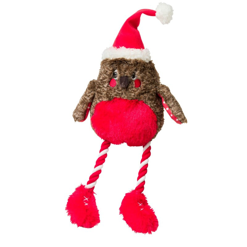 House Of Paws Xmas Rope Rocking Robin Large