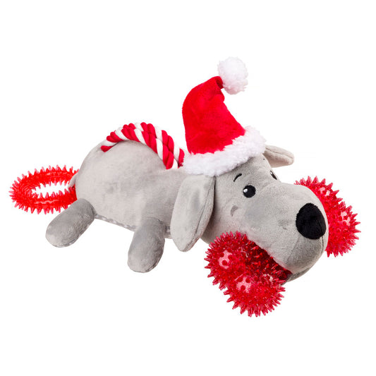 HOP Xmas Santa Paws Dog Toy