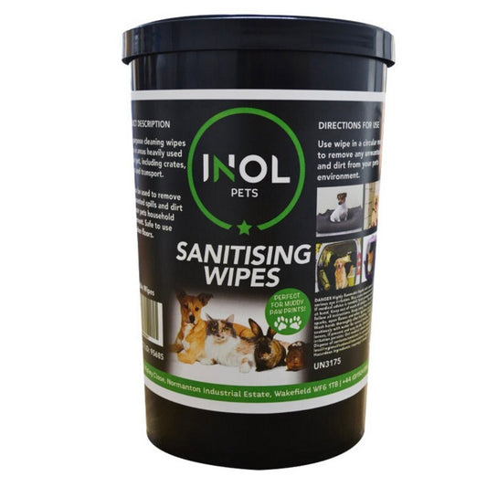 INOL Pet Sanitising Wipes Tub 90 Wipes