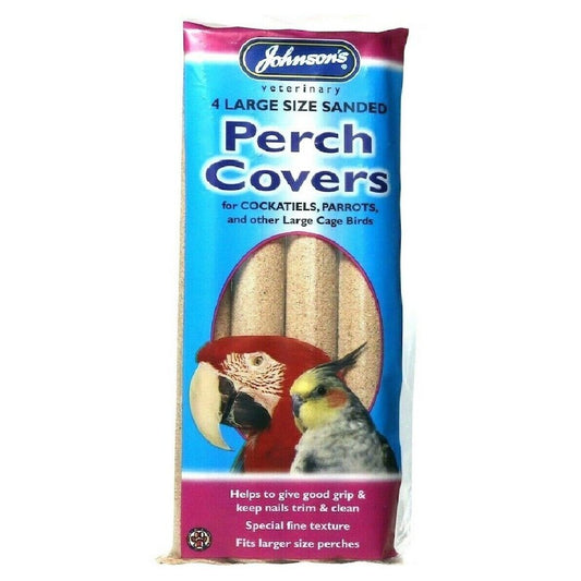 JVP Sanded Perch Covers for Parrots & Cockatiels 4 covers x 8