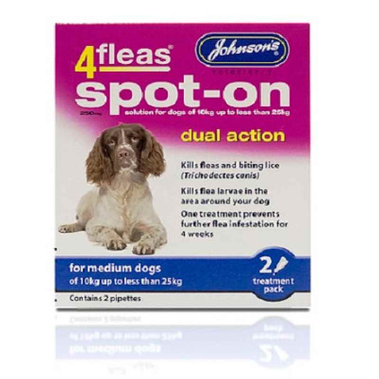 JVP 4Fleas Spot-On Medium Dog 2 pipettes x 6