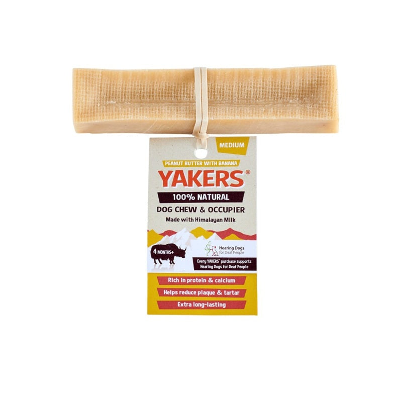 Yakers Peanut Butter & Banana Dog Chew Medium