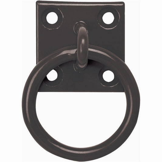 Tie Ring on Plate Black x 10