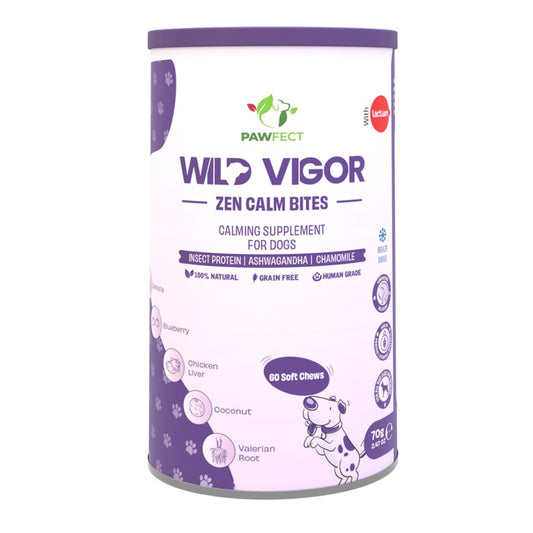Pawfect Wild Vigor Zen Calm Calming Supplement Dog Bites 70g