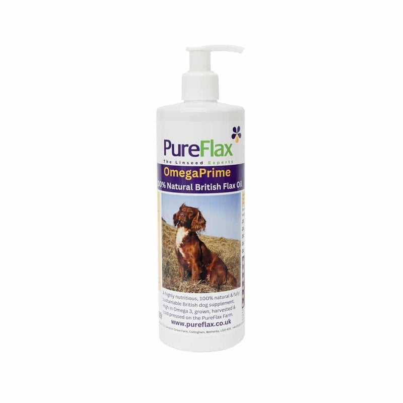 PureFlax OmegaPrime 100% Natural British Flax Oil for Dogs