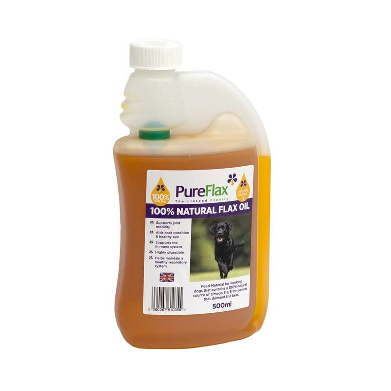 PureFlax OmegaPrime 100% Natural British Flax Oil for Dogs