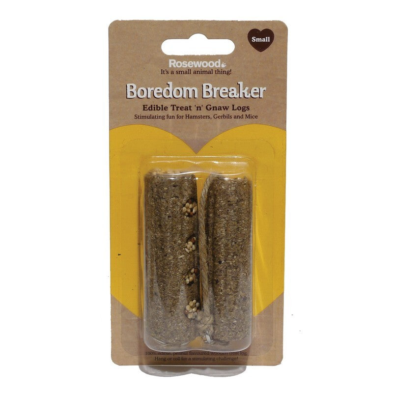 Boredom Breaker Treat n Gnaw Log Small 2 pack x 6