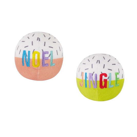 Xmas Festive Plush Ball Duo x4