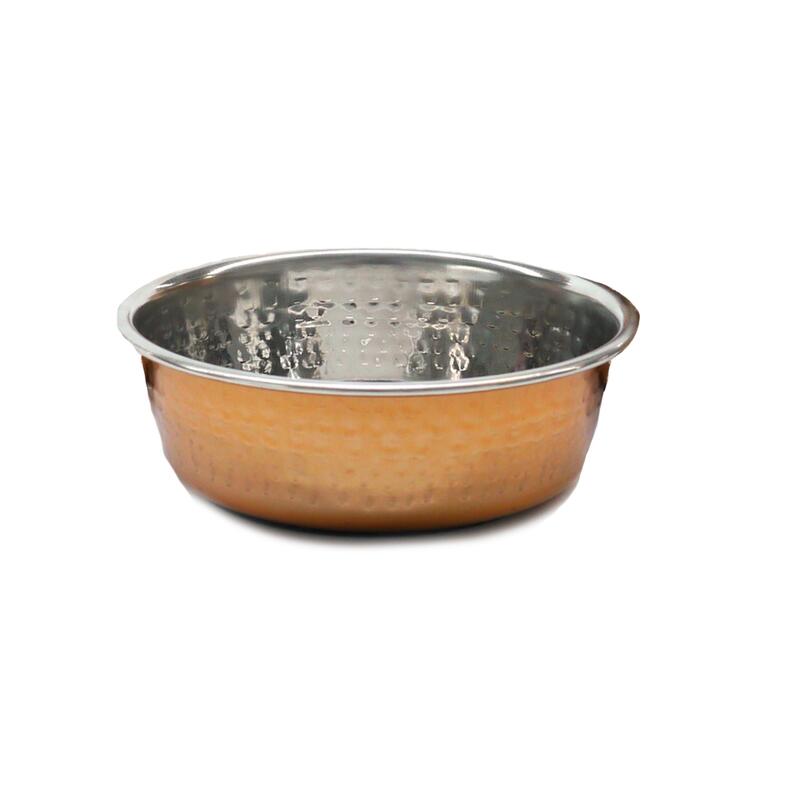 Rosewood Deluxe Stainless Steel Hammered Copper Bowl