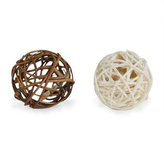 Rosewood Silvervine Rattan Balls Set 2pc x 3