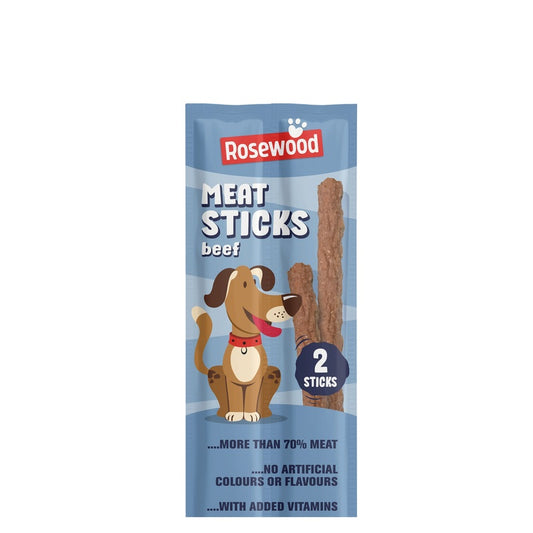 Rosewood Humanised Dog Treats Meat Sticks with Beef 2pc 24g x 20