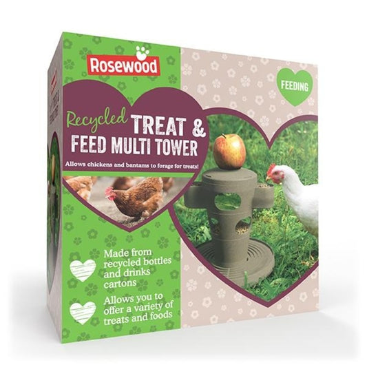 Rosewood Play-Time Recycled Treat & Feed Multi Tower