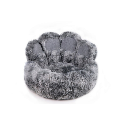 Snug & Cosy Anti Anxiety Paw Donut Grey Bed Medium