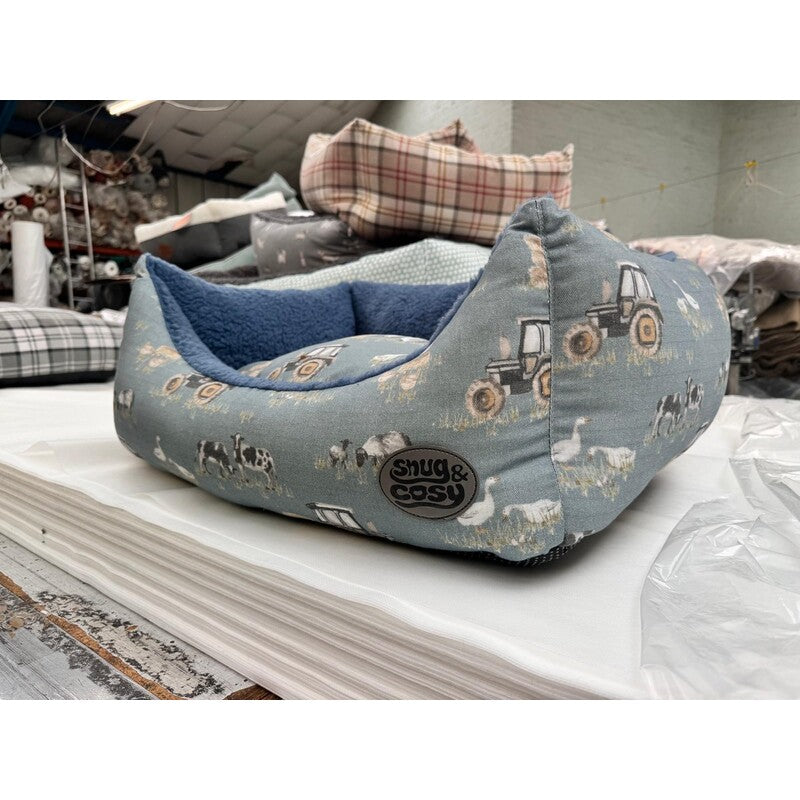 Snug&Cosy Farmyard Blue Rectangle