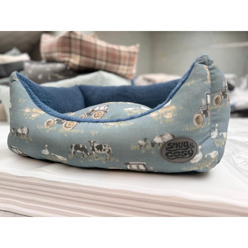 Snug&Cosy Farmyard Blue Rectangle