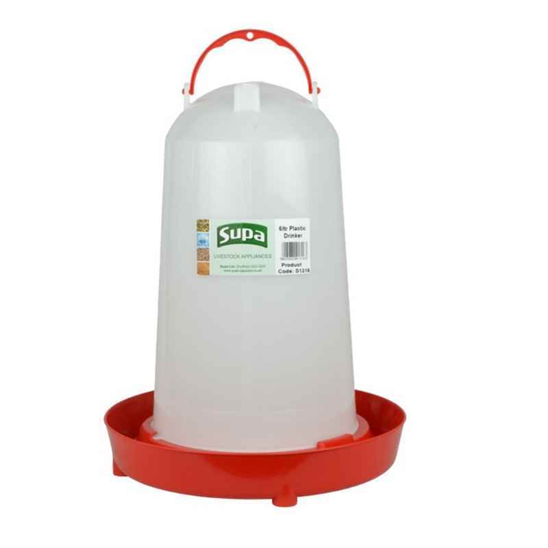 Supa Red & White Poultry Drinker