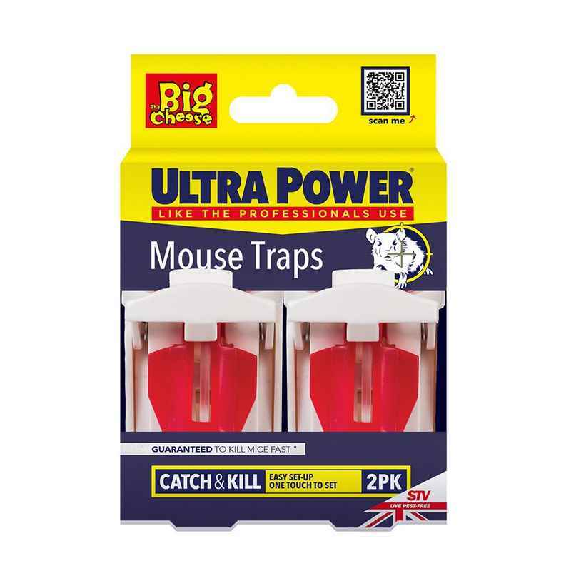 Big Cheese Ultra Power Mouse Trap Ready Baited Twinpack