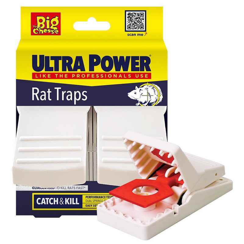 Big Cheese Ultra Power Rat Trap Ready Baited Twinpack