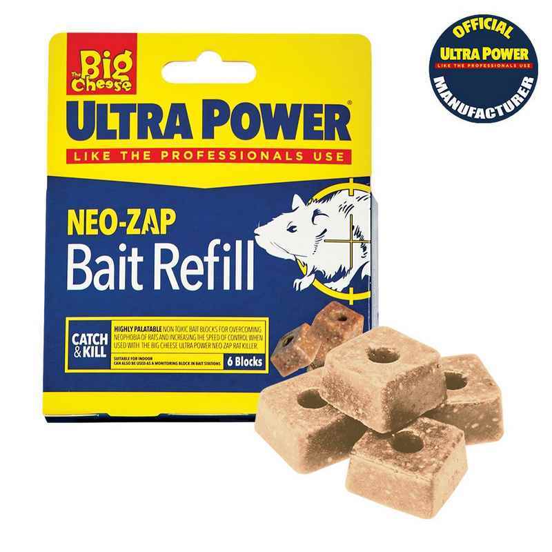 Big Cheese Ultra Power Neo-Zap Electronic Rat Killer Bait 20g x 6