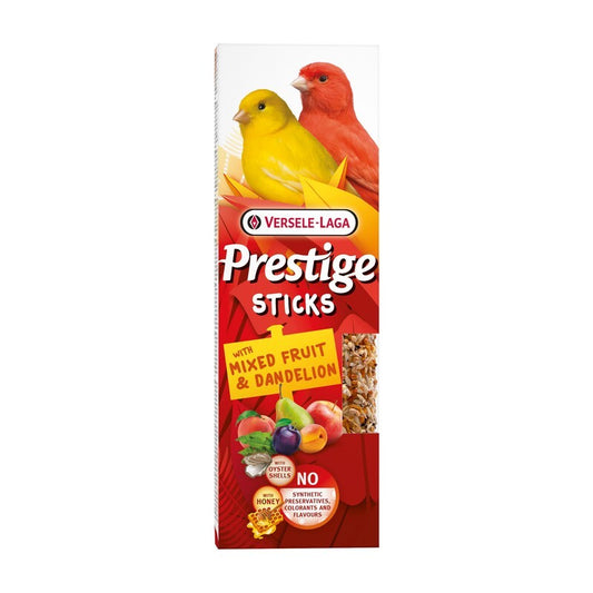 Versele Laga Prestige Sticks Canaries with Mixed Fruit & Dandelion 60g x 10
