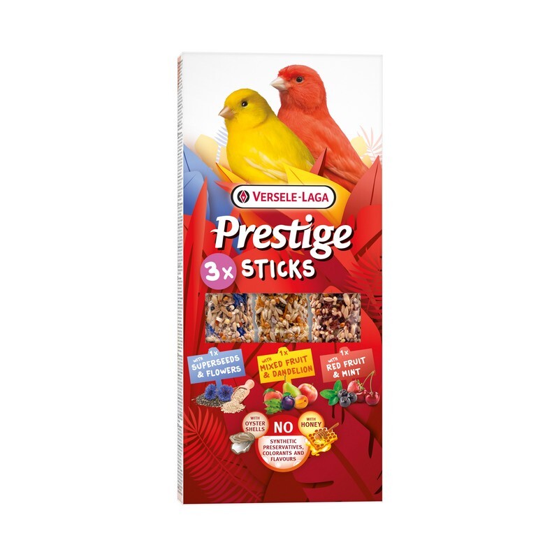 Versele Laga Prestige Sticks Canaries Triple Variety Pack 90g x 10