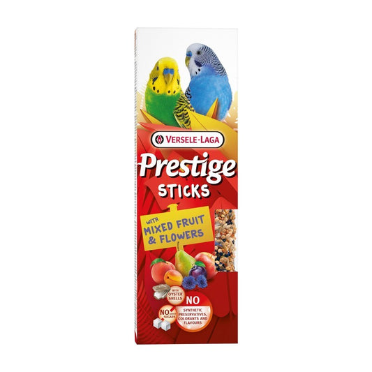 Versele Laga Prestige Sticks Small Parakeet with Mixed Fruit & Flowers 60g x 10