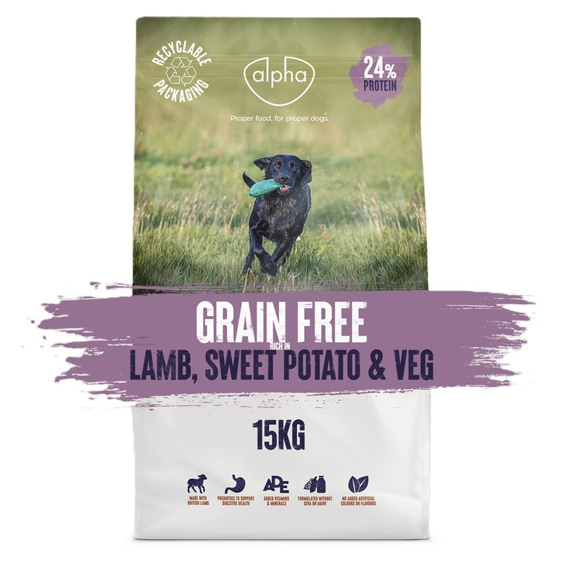 Alpha Adult Grain Free Lamb Sweet Potato & Veg 15kg