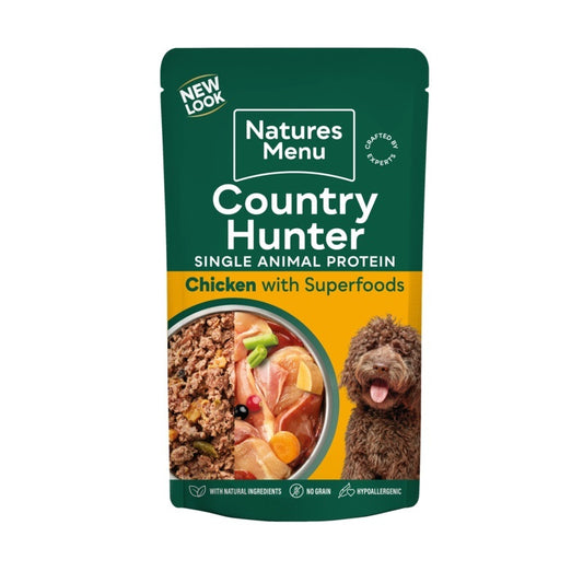 Natures Menu Country Hunter Chicken with Superfoods Dog Food 150g x 6 x 3