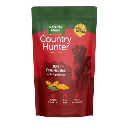 Natures Menu Country Hunter Grass Grazed Beef Dog Food 150g x 6 x 3