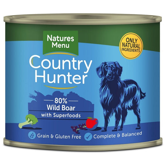 Natures Menu Country Hunter Wild Boar Dog Food Tins 600g x 6
