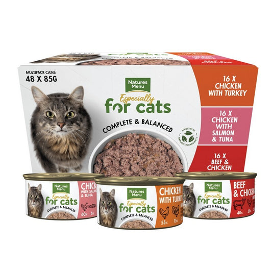 Natures Menu for Cat Adult Multipack Tins 85g x 48