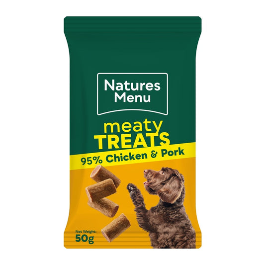 Natures Menu Meaty Treats Chicken Dog Treats 50g x 12