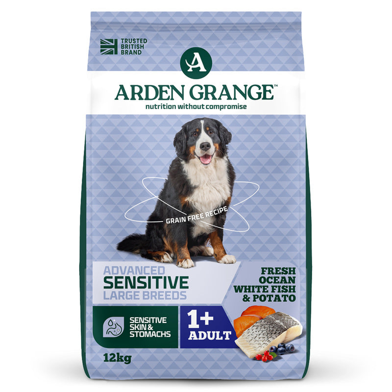 Arden Grange Adult Large Sensitive Ocean White Fish & Potato 12kg