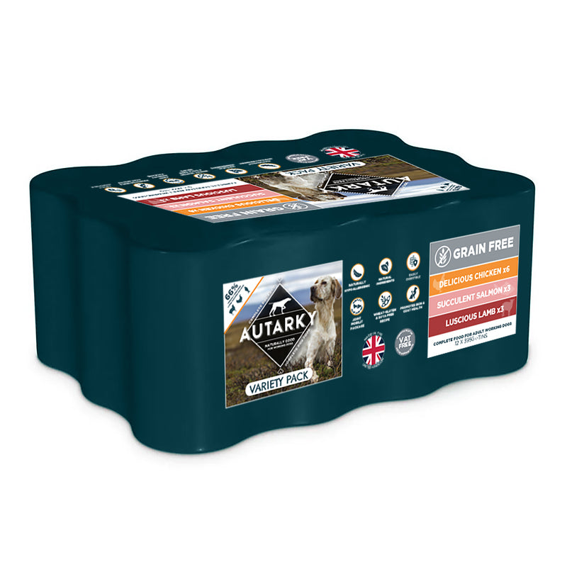 Autarky Grain Free Variety Pack Tins 395g x 12