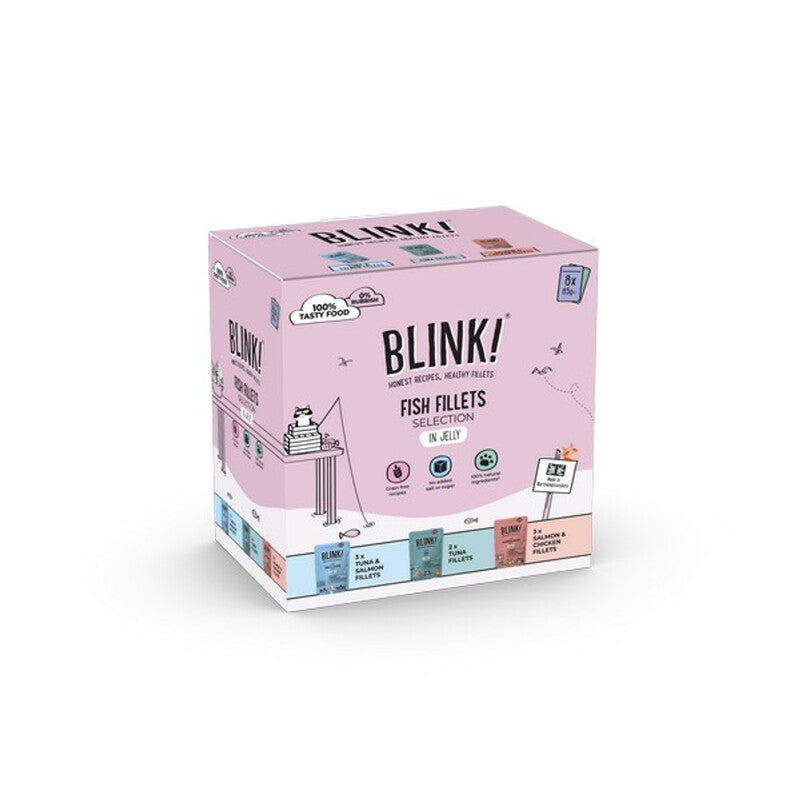 Blink! Cat Fish Selection in Jelly Pouch 85g x 8 x 3