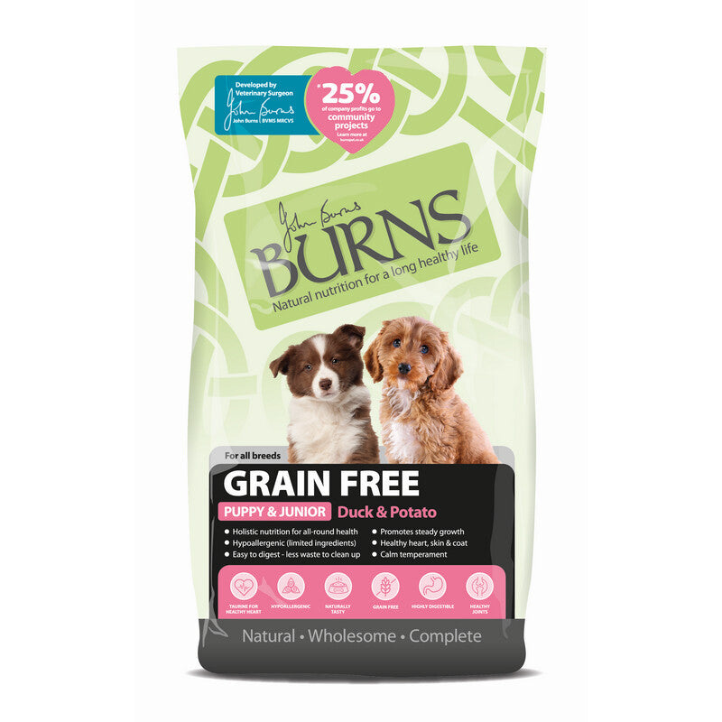 Burns Puppy & Junior Grain Free Duck & Potato
