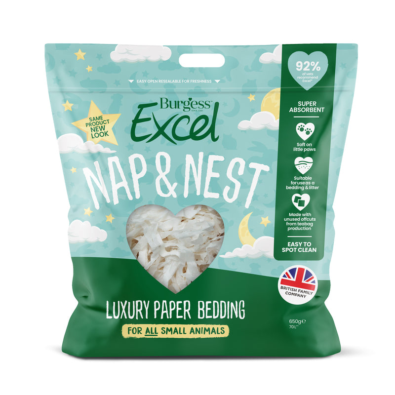 Burgess Excel Nap & Nest Paper Bedding 650g x 4