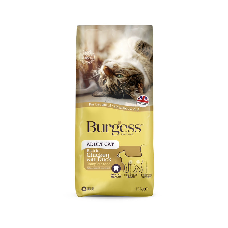 Burgess Adult Cat Chicken & Duck Adult 1.5kg x 4