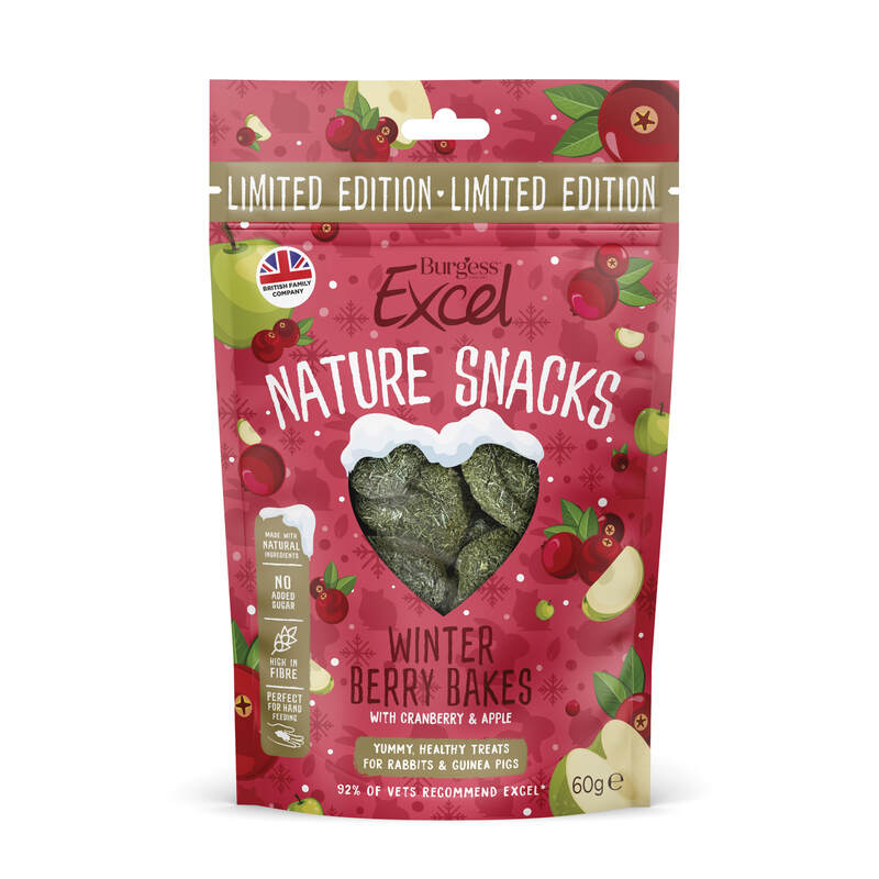 Burgess Excel Nature Snacks Winter Berry Bakes 60g x 8