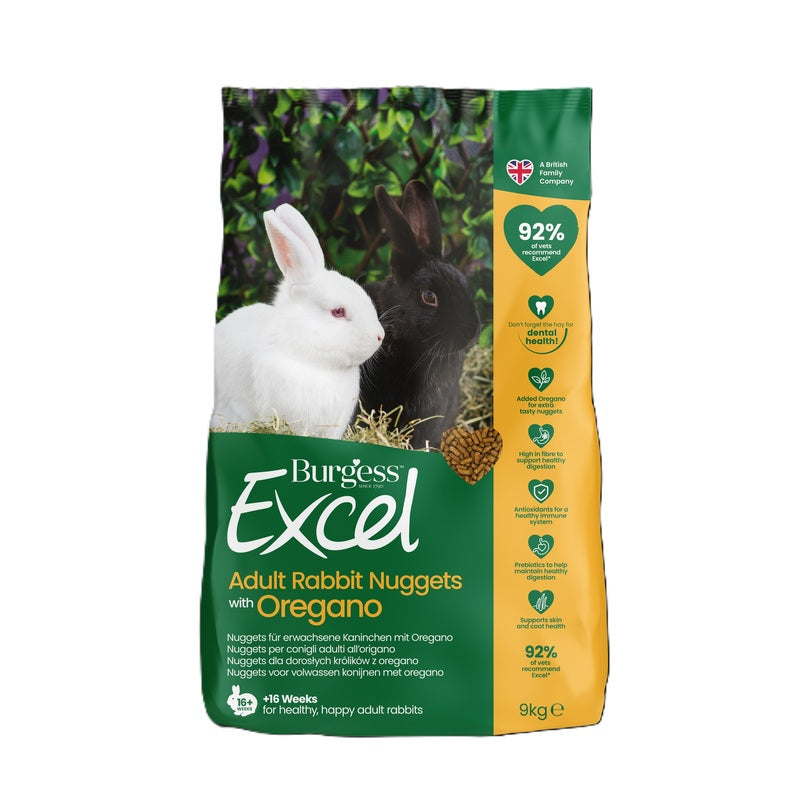 Burgess Excel Adult Rabbit Nuggets with Oregano 9kg