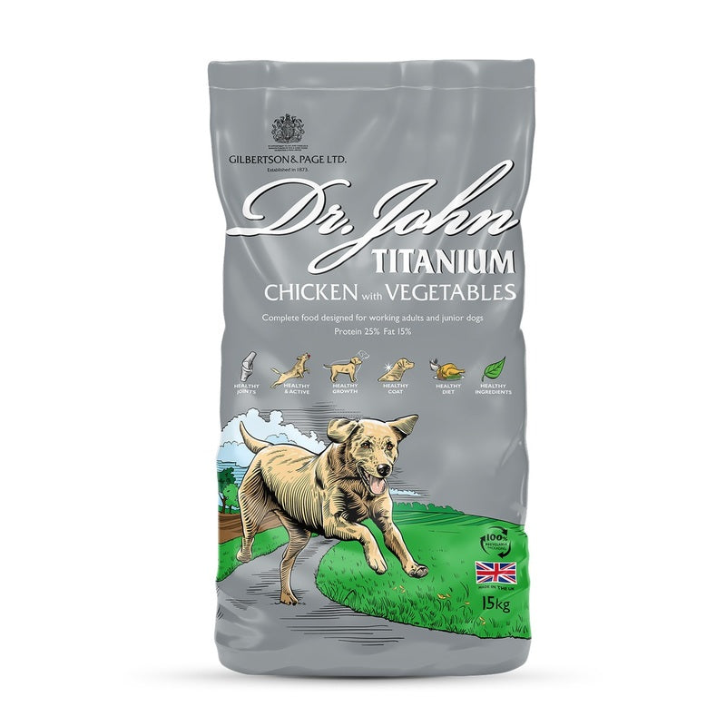 Dr John Titanium Chicken with Veg 15kg