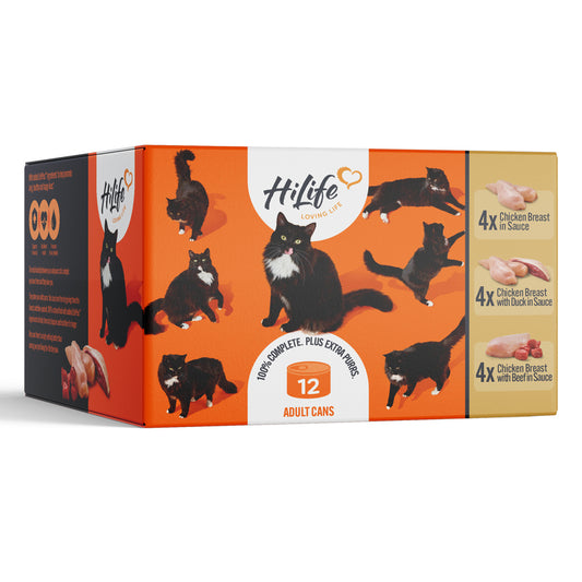 HiLife Cat Chicken Recipes in Sauce Tins 70g x 12 x 4