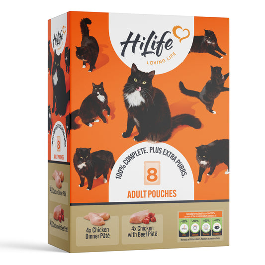 HiLife Cat Chicken Pate Recipes Pouch 70g x 8 x 4