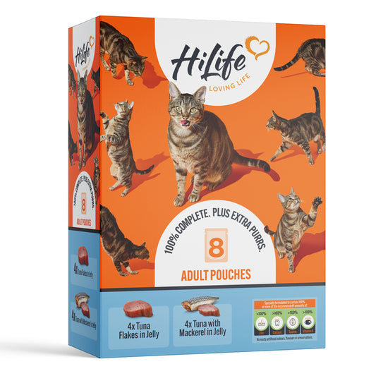 HiLife Cat Tuna Recipes in Jelly Pouch 70g x 8 x 4