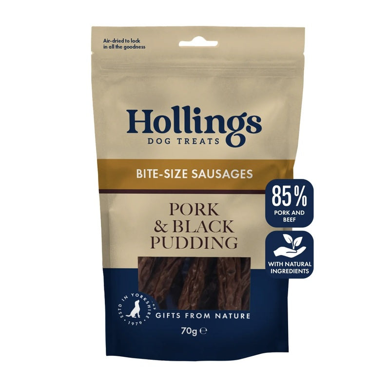 Hollings Gourmet Sausages Pork & Black Pudding 70g x 12